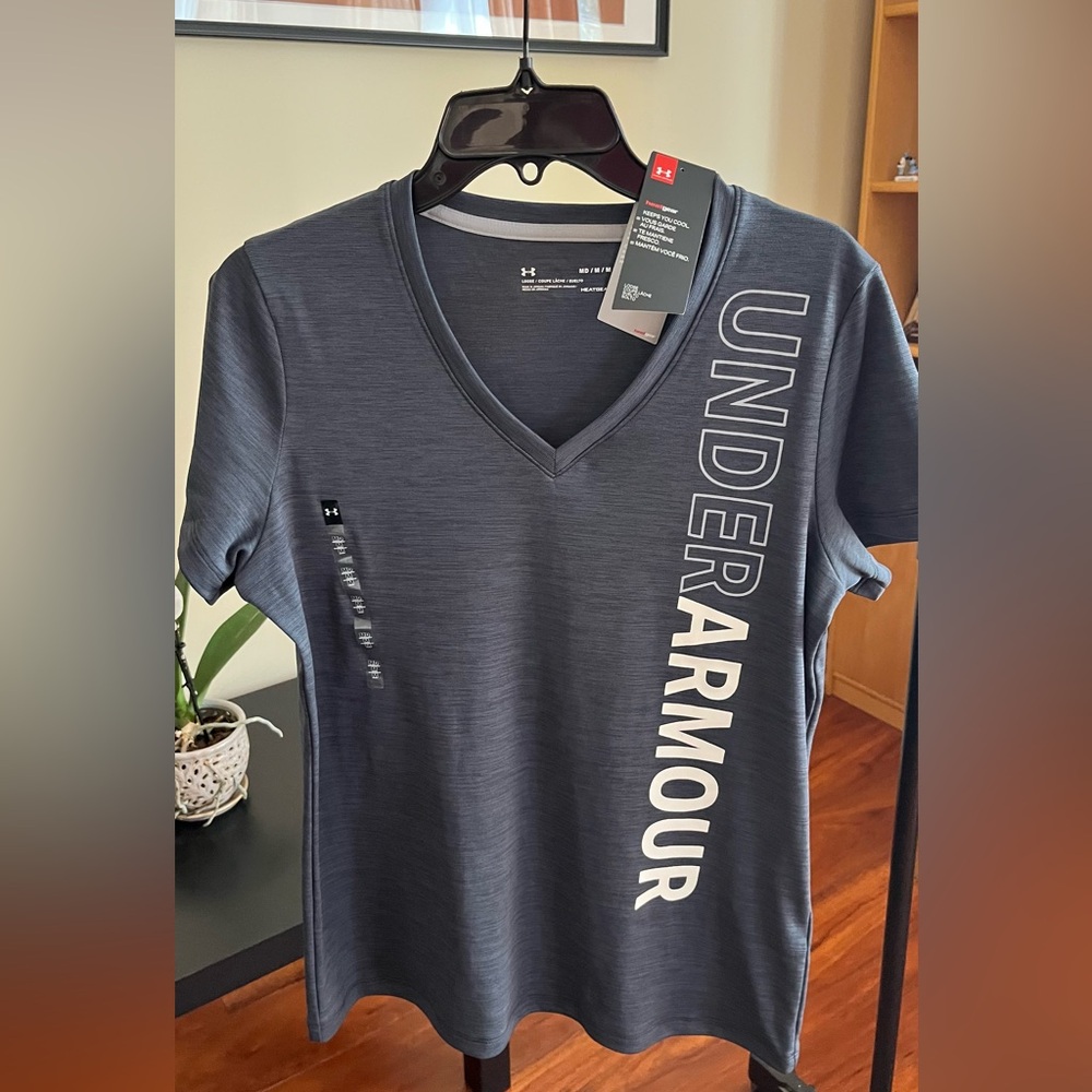 Under Armour Charcoal V-Neck Tee